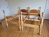 Pair of Tiger Maple Cannon Ball Four-Poster Twin Beds