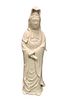 Japanese Blanc de Chine Kannon Statue - Early 1900s