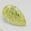 3.05 ct, Natural Fancy Intense Yellow Even Color, SI2, Pear cut Diamond (GIA Graded), Appraised Value: $142,700 