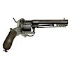 Pinfire Revolver With Folding Bayonet