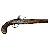 Early German Flintlock Holster Pistol By F.D.Heilter