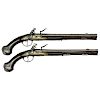 Early Pair of French Flintlock Pistols by Picart A. Ohbinge