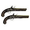 Matched Pair Of Ketland Flintlock Indian Trade Pistols
