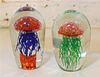* Two Jellyfish Paperweights. Height of taller 6 inches.