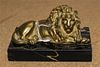 A Continental Gilt Bronze Animalier Figure Height 5 inches.