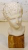 * A Continental Marble Bust Height overall 8 1/2 inches.