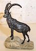 * A Continental Cast Metal Figure of a Mountain Goat. Height overall 10 1/4 inches.