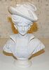* A Marble Bust Height 22 3/4 inches.