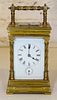 * A French Carriage Clock Height 8 1/4 inches.