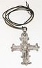 A Silver Cross Pendant Length 4 inches.