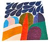 Abstract Woodblock Print CAROL SUMMERS 38/100 "Monsoon"