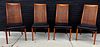 Set 4 Mid Century Cane High Back Dining Chair