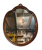 Antique Mahogany Oval Mirror