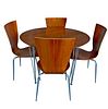 Post Modern Table and Bentwood Chairs after GEORGE NELSON