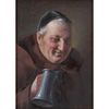 Alois Binder, German (1857-1933) Oil on panel "Friar With Stein"