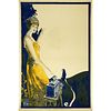 Vintage Art Deco French Motion Picture Advertising Poster
