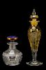 Two American Etched Glass Perfume Bottles, Heisey