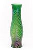 Continental Emerald Green Pulled Feather Vase