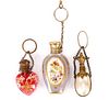Group of Three Victorian Chatelaine Scent Bottles