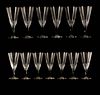 13 Baccarat "Genova" Crystal Champagne Flutes