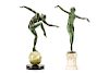 Two Bronze Art Deco Dancers, Manner of Lorenzl