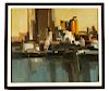 John Magill, "September City", Oil on Canvas Board