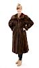 Ladies Mahogany Mink Full Length Fur Coat