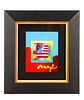 Peter Max "American Flag", Signed Mixed Media