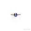 18kt Gold, Sapphire, and Diamond Ring