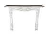 * A Louis XV Style Marble Fireplace Surround, Height 55 x width 70 inches.