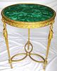 19th c. French Signed Malachite Guierdon Table