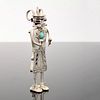 Nelson Morton Navajo Kachina Sterling Silver & Turquoise Necklace/Brooch