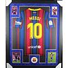 Lionel Messi Signed Custom Framed Barcelona Jersey (Beckett LOA)