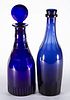 ASSORTED CUT GLASS DECANTERS, LOT OF TWO