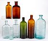 ASSORTED GLASS BOTTLES, LOT OF EIGHT