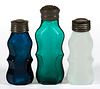 BLOWN-MOLDED COMMERCIAL PUNGENT / SCENT BOTTLES, LOT OF THREE