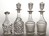 ASSORTED FLINT EAPG DECANTERS, LOT OF FOUR