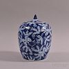 Blue and White Covered Jar