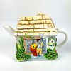 Vintage Schmid Ceramic House Tea Pot Music Box, Mr. Frog