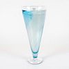Kosta Boda Glass Decorative Vase, Twister Blue