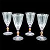 4pc Mikasa Crystal Water Goblets