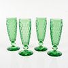 4pc Villeroy & Boch Champagne Glasses, Colored Boston