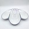 3pc Guzzini Spoon Rest, Clear and White