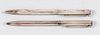 Two Tiffany & Co. sterling silver pens.