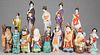 Chinese and Japanese porcelain figures and bottles