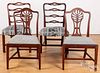 Pair of George III mahogany racquetback chairs