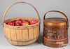 Firkin and a bushel of composition apples