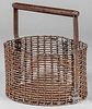 Iron wirework basket