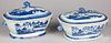 Two Chinese export Canton porcelain tureens