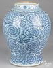 Large Chinese blue and white porcelain jar